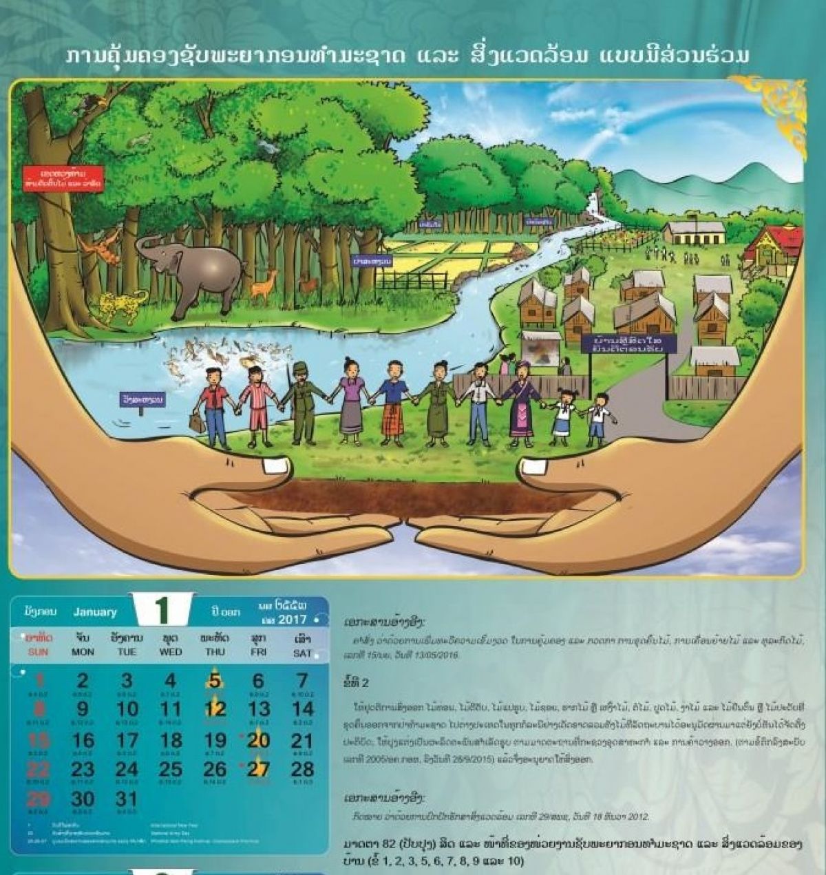 ການນໍາໃຊ້ປະຕິທິນກົດໝາຍ: ການເຜີຍແຜ່ຂໍ້ມູນກ່ຽວກັບສິດທິຂອງປະຊາຊົນຕໍ່ກັບທີ່ດິນ, ຊັບພະຍາກອນທໍາມະຊາດ ແລະ ສິ່ງແວດລ້ອມ